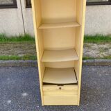 Beige wooden cabinet with curtains or sliding shutters 120cm