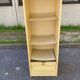 Beige wooden cabinet with curtains or sliding shutters 120cm