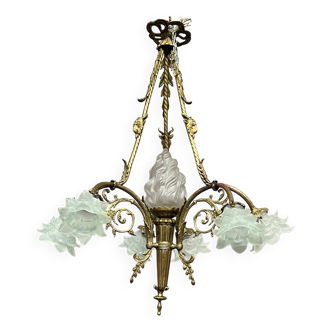 Empire style chandelier.