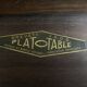 Folding table top in wood and tuya burl, 1930/40, brand "Platotable"