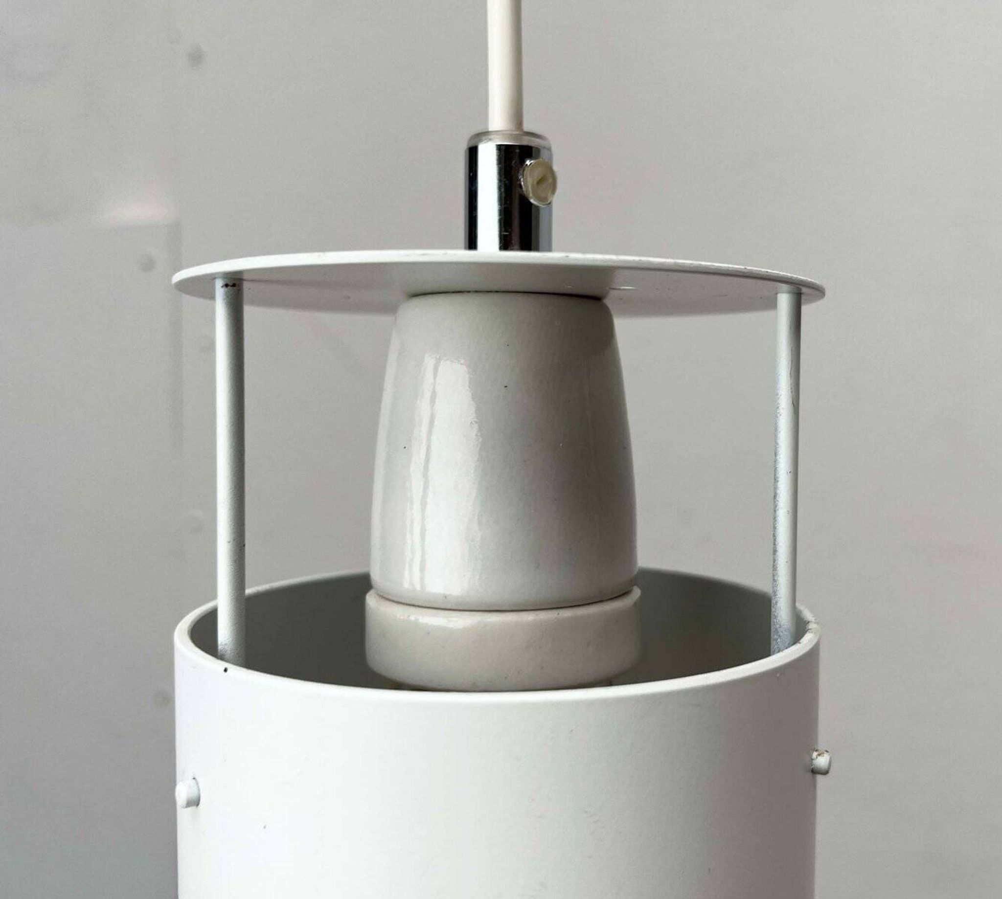 Fyrtønden pendant lamp, minimalist Danish modern mid-century by Asger Bay Christiansen for Lys, 1960s.