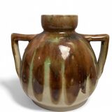 Vintage, JEB stoneware vase with handles circa 1950