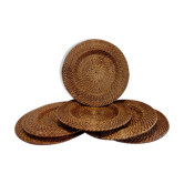 Assiettes de présentation en osier