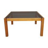 Coffee table with smoked glass top, 1980s