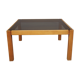 Coffee table with smoked glass top, 1980s
