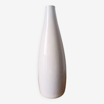 vase en céramique vernis craquelé blanc cassé/crème