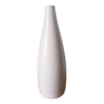 vase en céramique vernis craquelé blanc cassé/crème