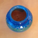 Remini blue vase Aldo Londi Bitossi 60s