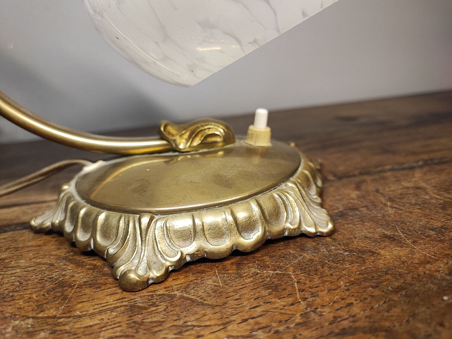 Desk lamp art deco glass Clichy