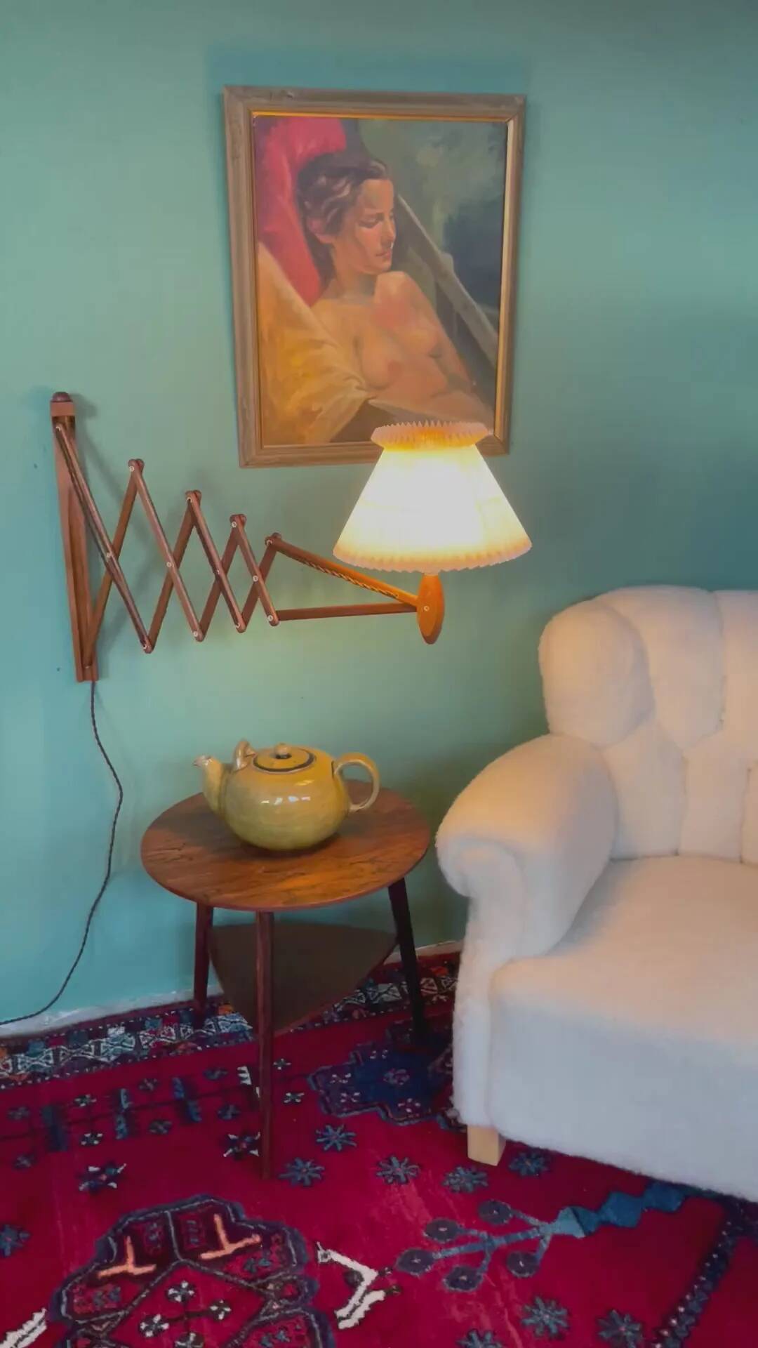 Vintage Le Klint scissor lamp in oak from the 1960s