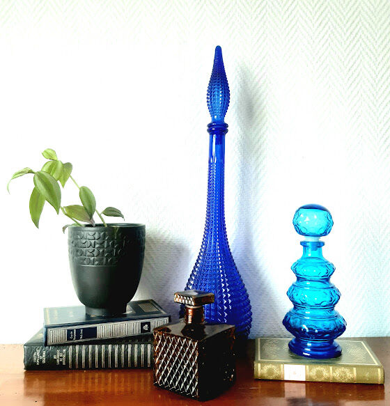 Diamond blue Empoli decanter