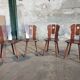 Série de 4 chaises de chalet 1970