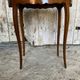Antique Oval Cocktail Table Guéridon LOUIS XV Wooden Curved Legs Vintage