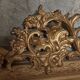 Miroir doré ancien motif floraux 19eme