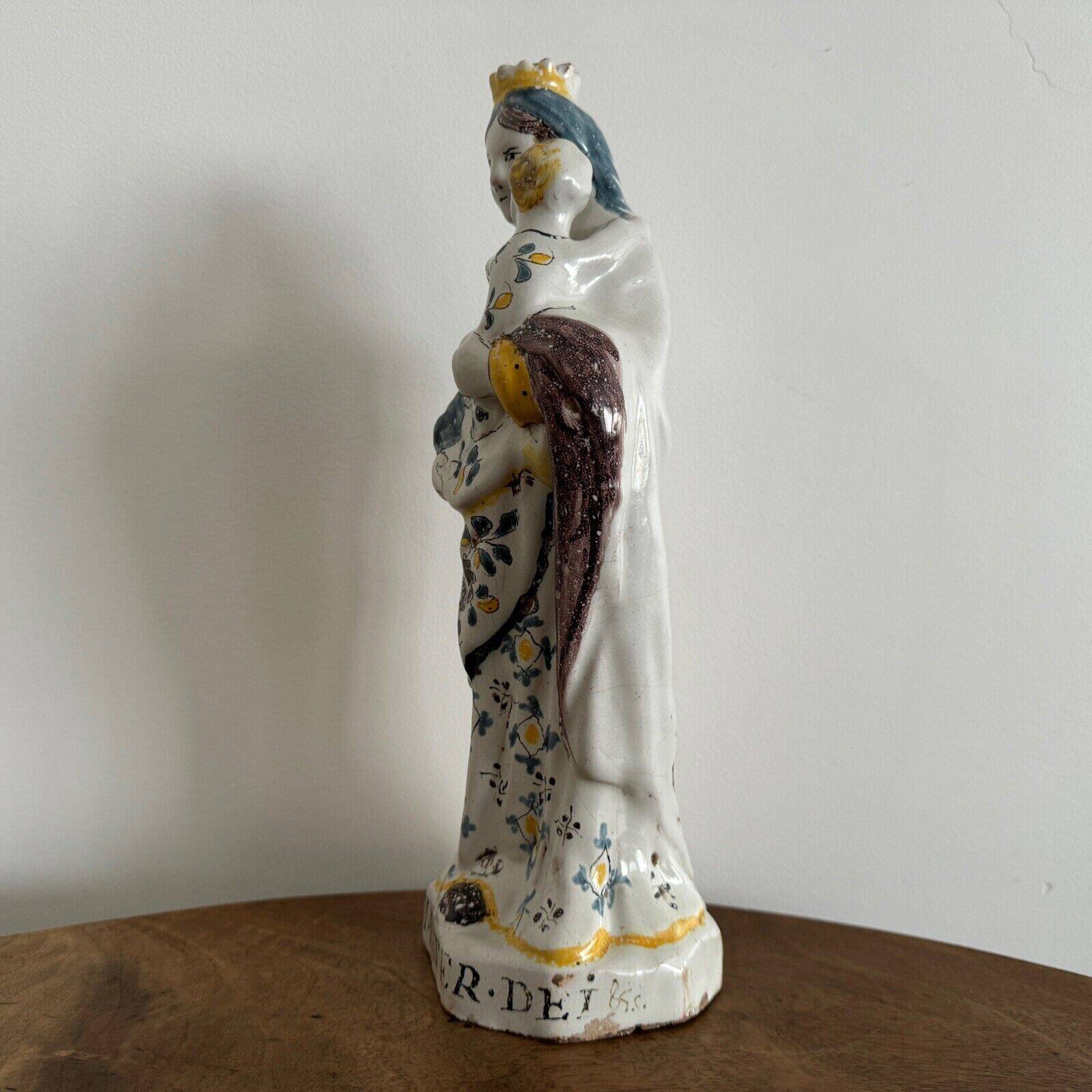 18th century earthenware Virgin Mary Mater Dei