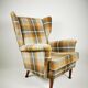 1950's wing back armchair and sofa