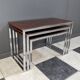 Chrome and rosewood nesting set 1970s