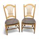 2 x rustic French country cottage side / dining chairs
