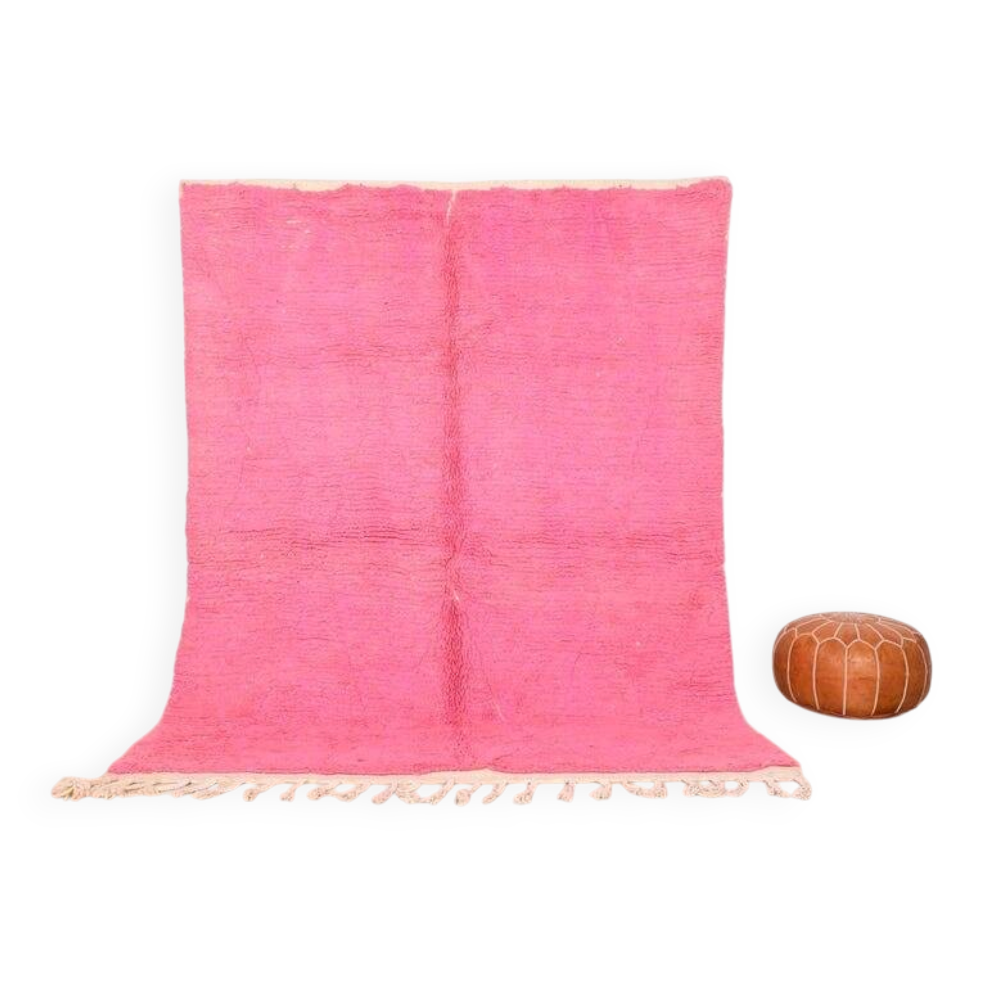 Large Berber rug made of natural wool, traditionally handwoven, 2/3 m.