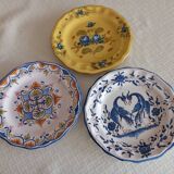 Set of 3 Vieux Moustiers plates