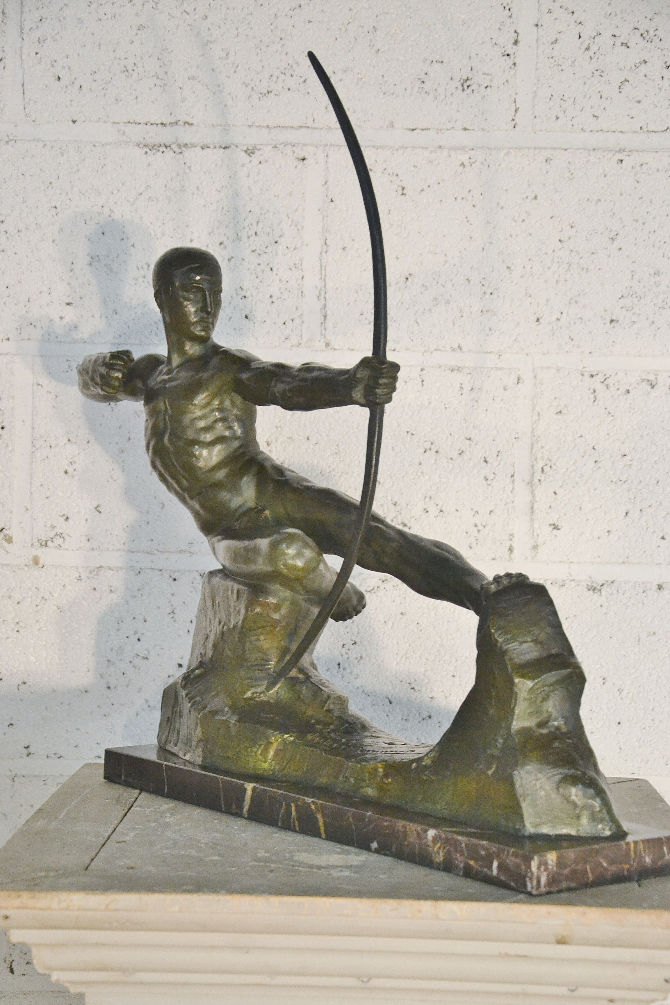 Sculpture en bronze art déco Victor Demanet (1895-1964) « archer »