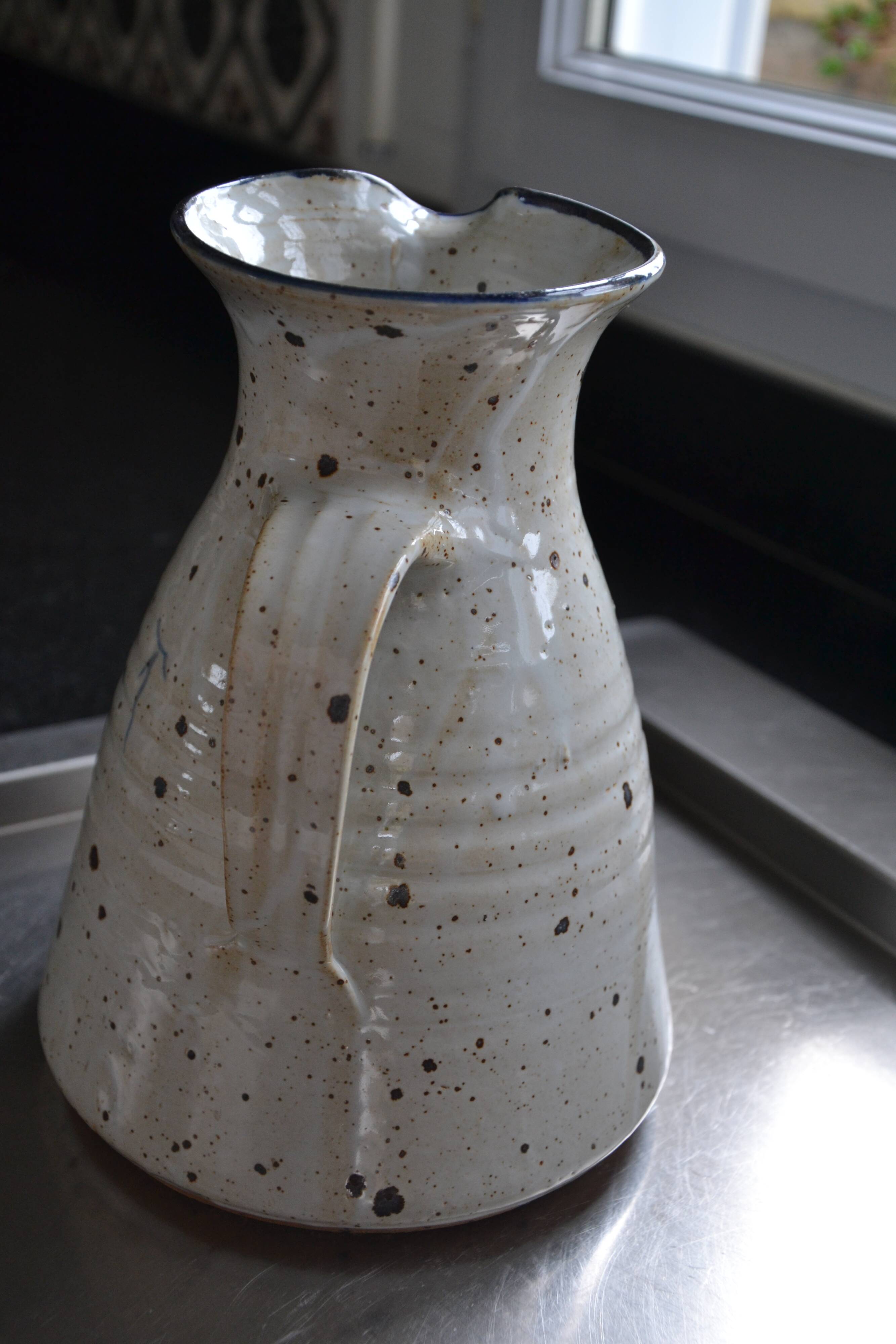 Large pyrite stoneware pitcher attributed to Guy Roland Marcy