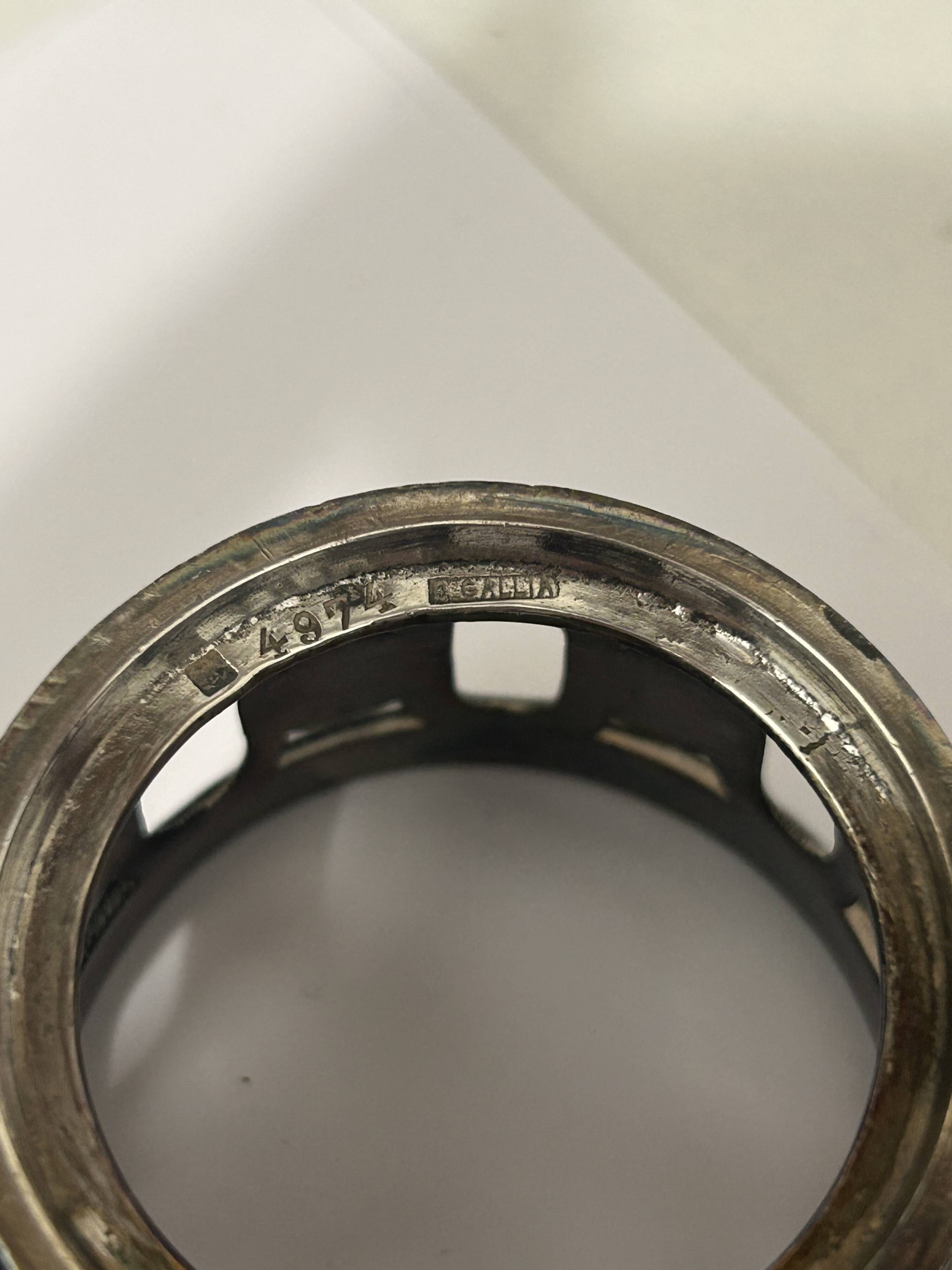 Salerons en verre et argent