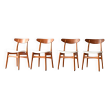 Ensemble de quatre chaises de Hans Wegner