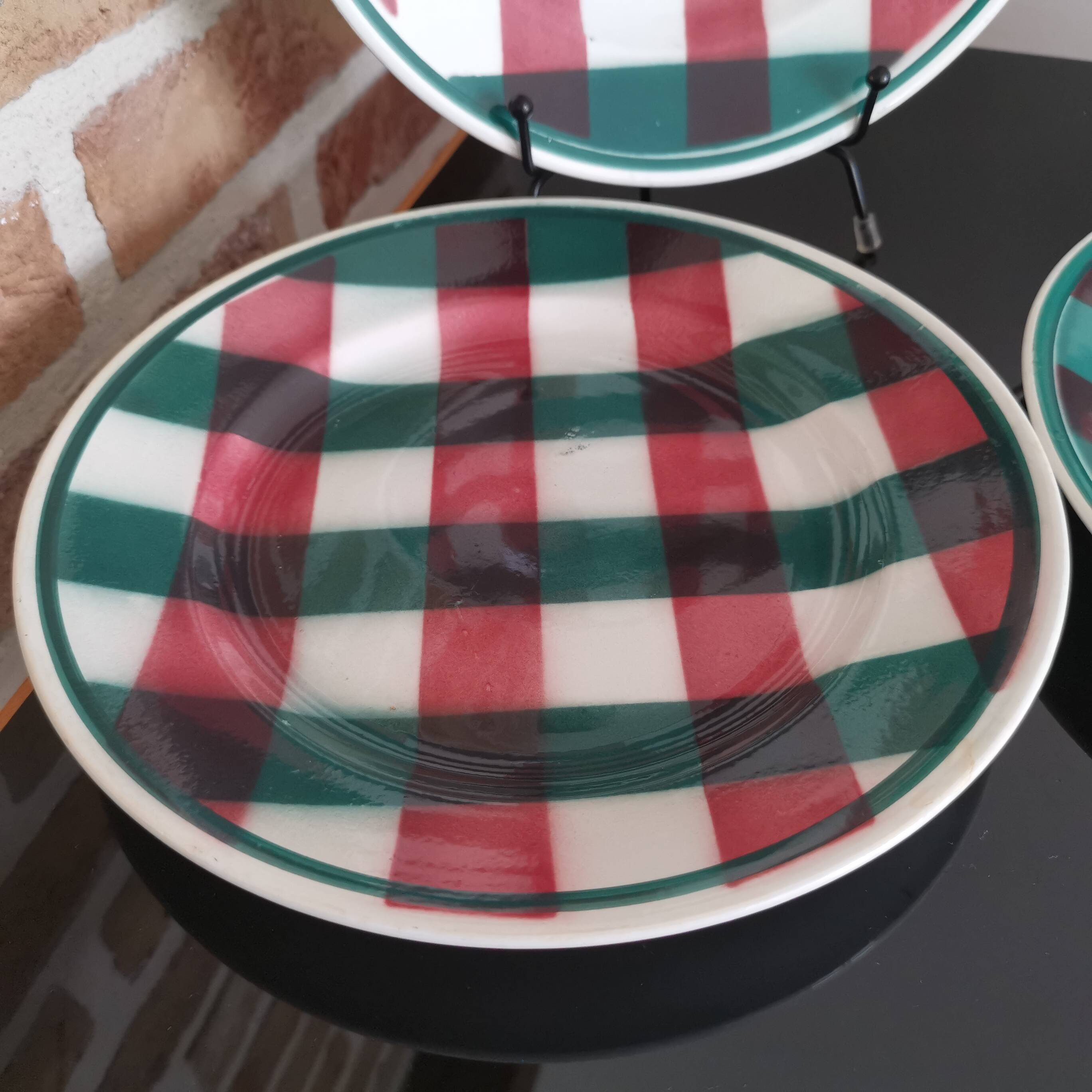 8 assiettes semi creuses de la Faïencerie Nouvelle de Givors France