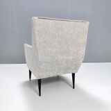 Pair of pearl grey and taupe velvet armchairs, italy