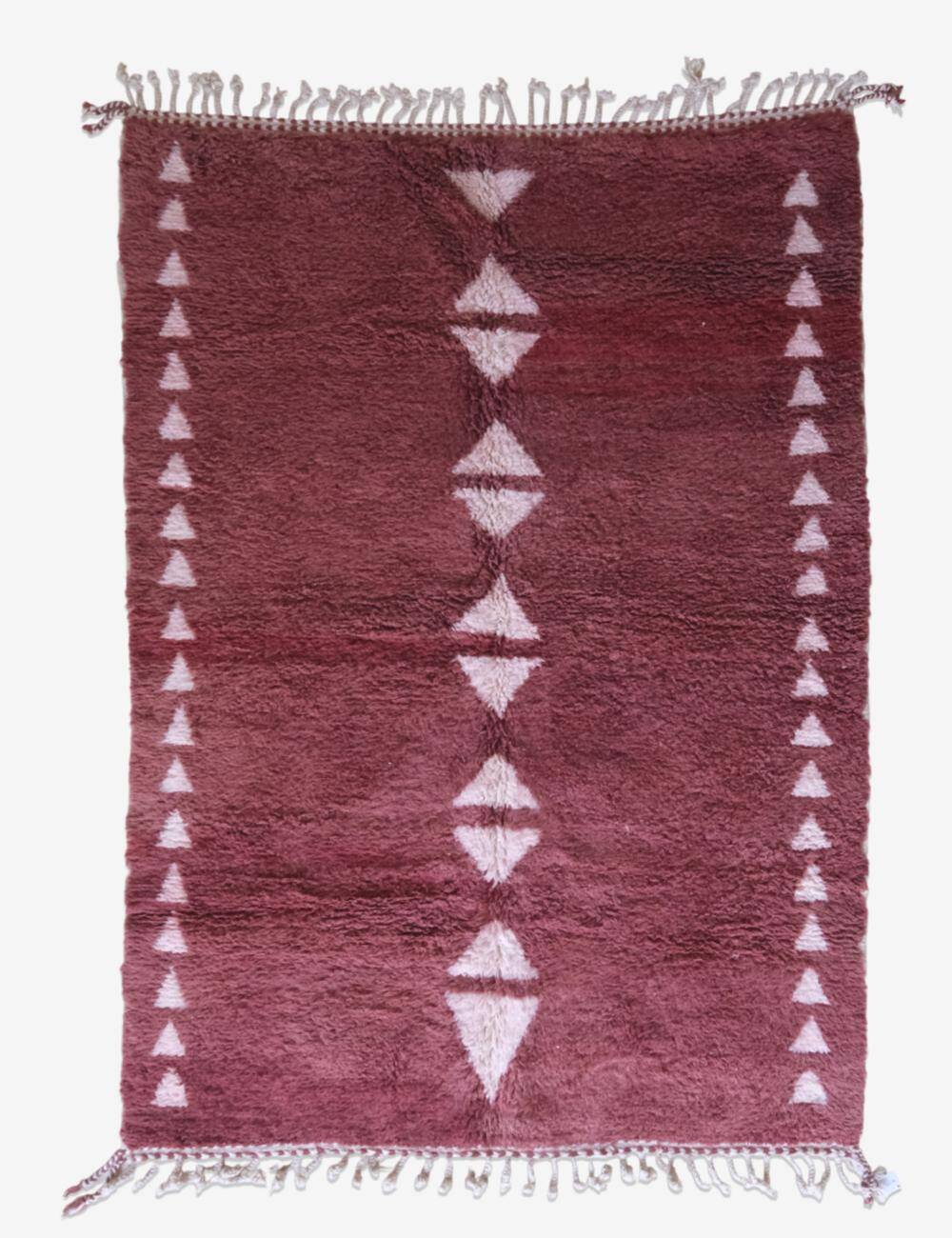 Raspberry Pink Berber Rug - 278 x 196 cm