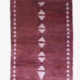 Raspberry Pink Berber Rug - 278 x 196 cm