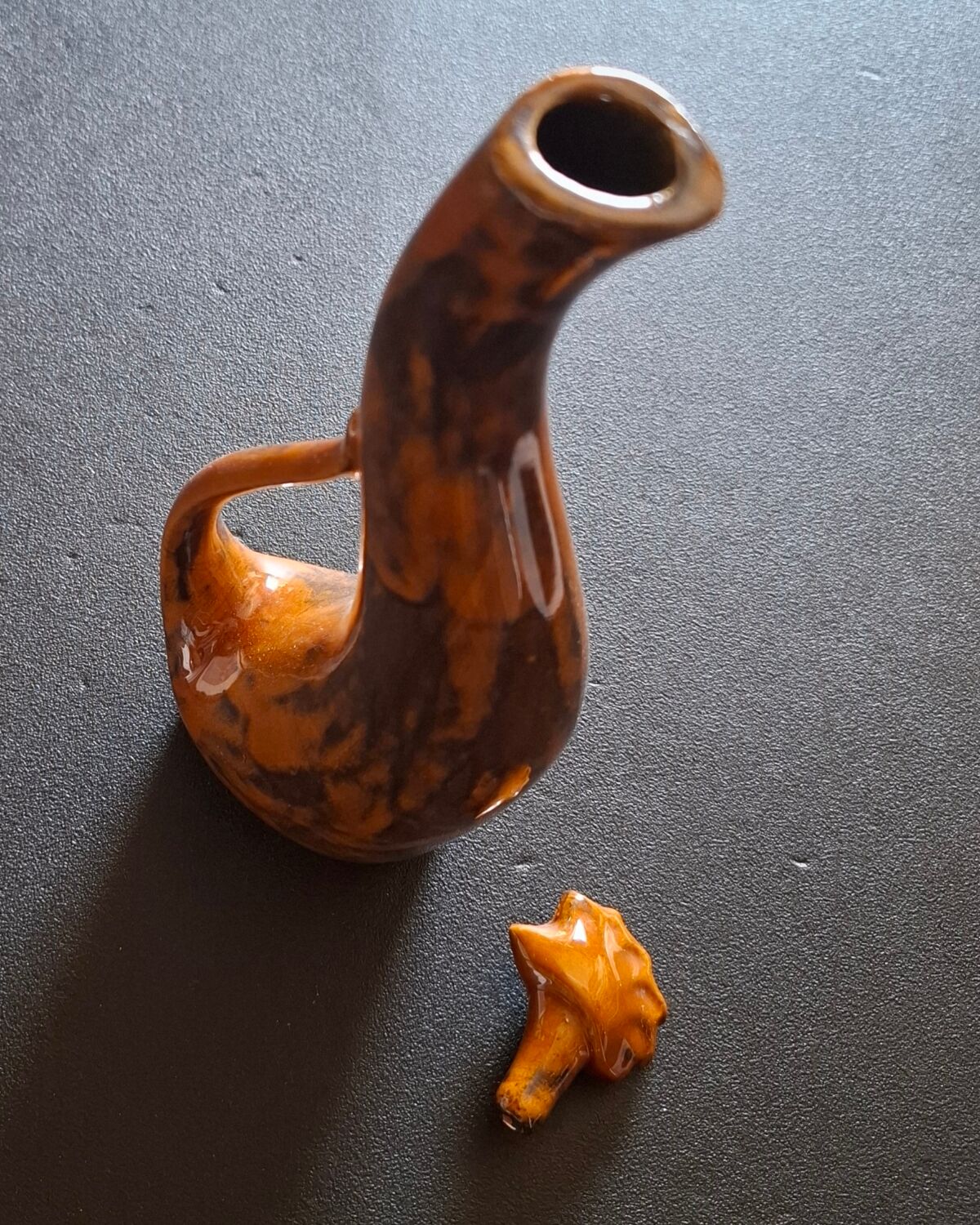 Vintage ceramic goat carafe