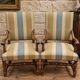 Pair of walnut armchairs – Louis XIII style – Turned and carved wood - X