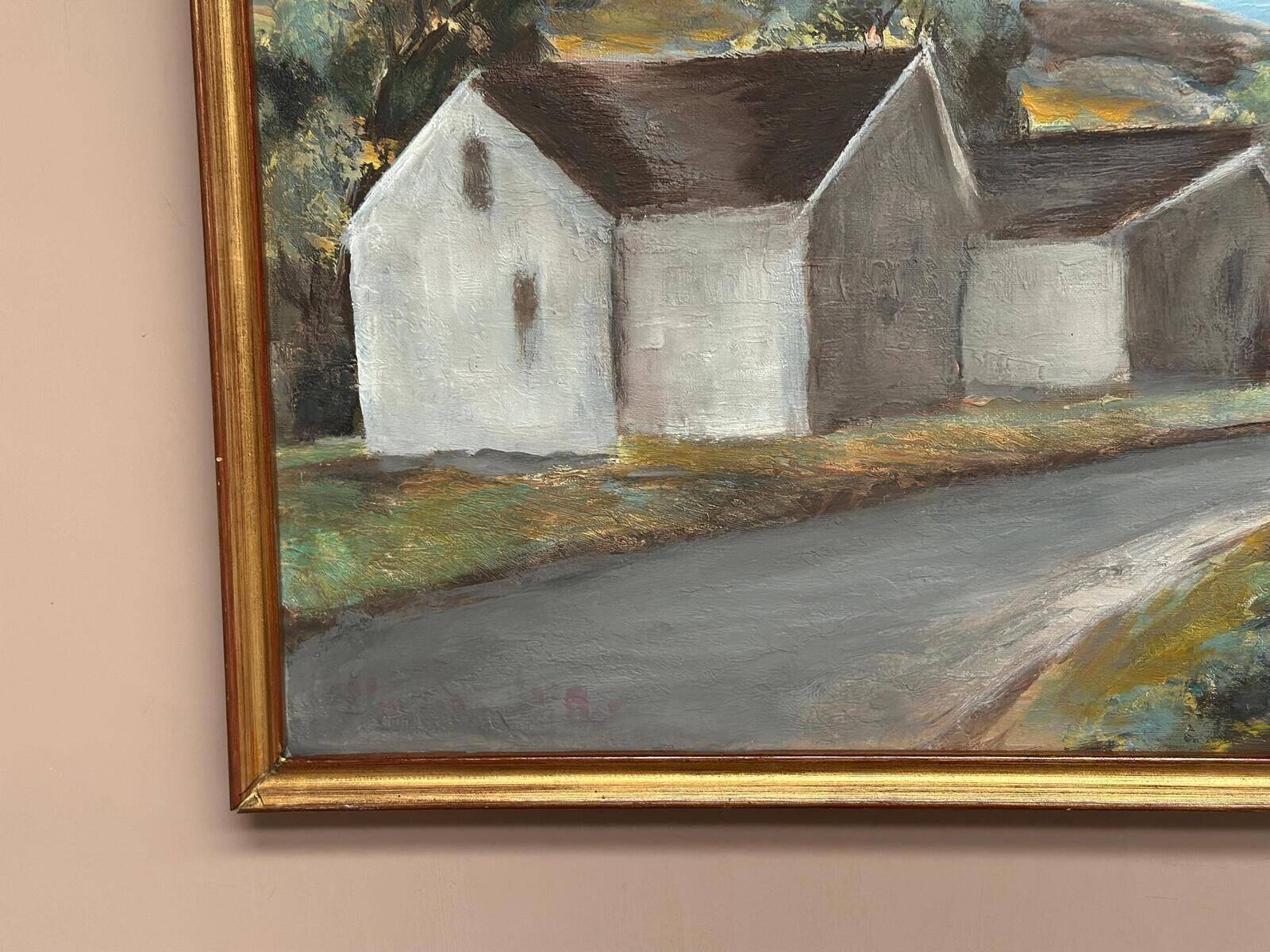 Huile sur toile suédoise – « Maisons » par Martina Möller