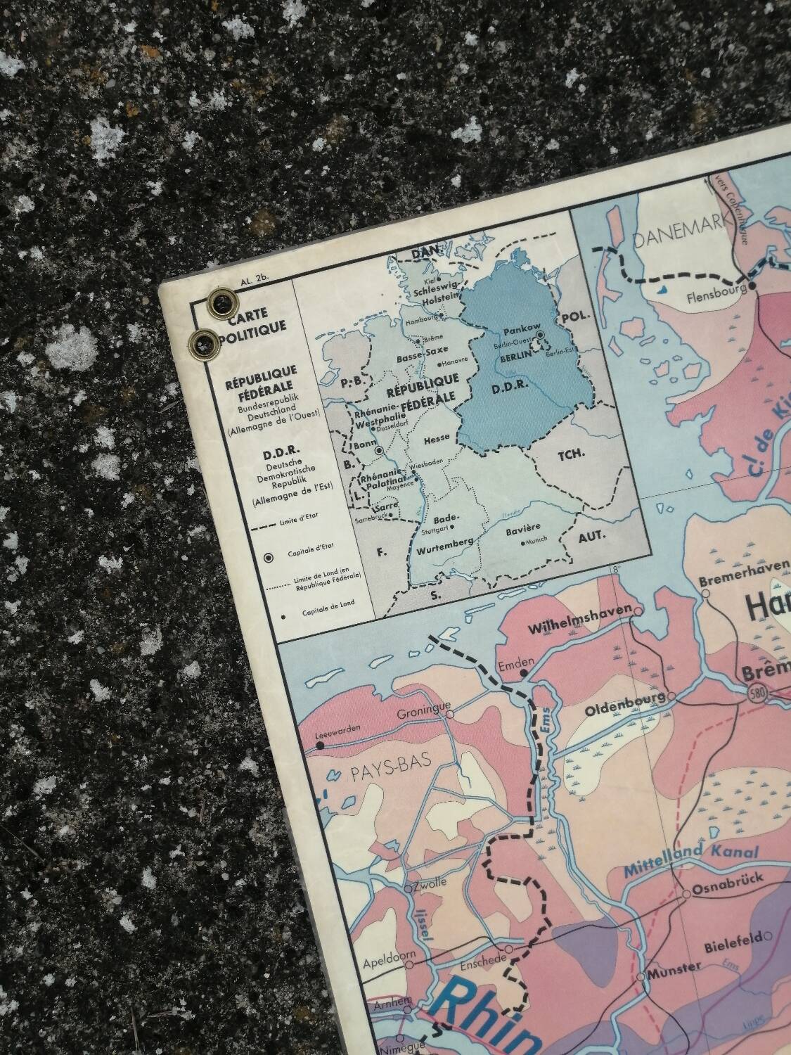 Old MDI map Germany Agricultural and vintage population