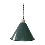 OLD INDUSTRIAL SUSPENSION TOLE EMAILLEE BLUE-GRAY