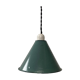 OLD INDUSTRIAL SUSPENSION TOLE EMAILLEE BLUE-GRAY