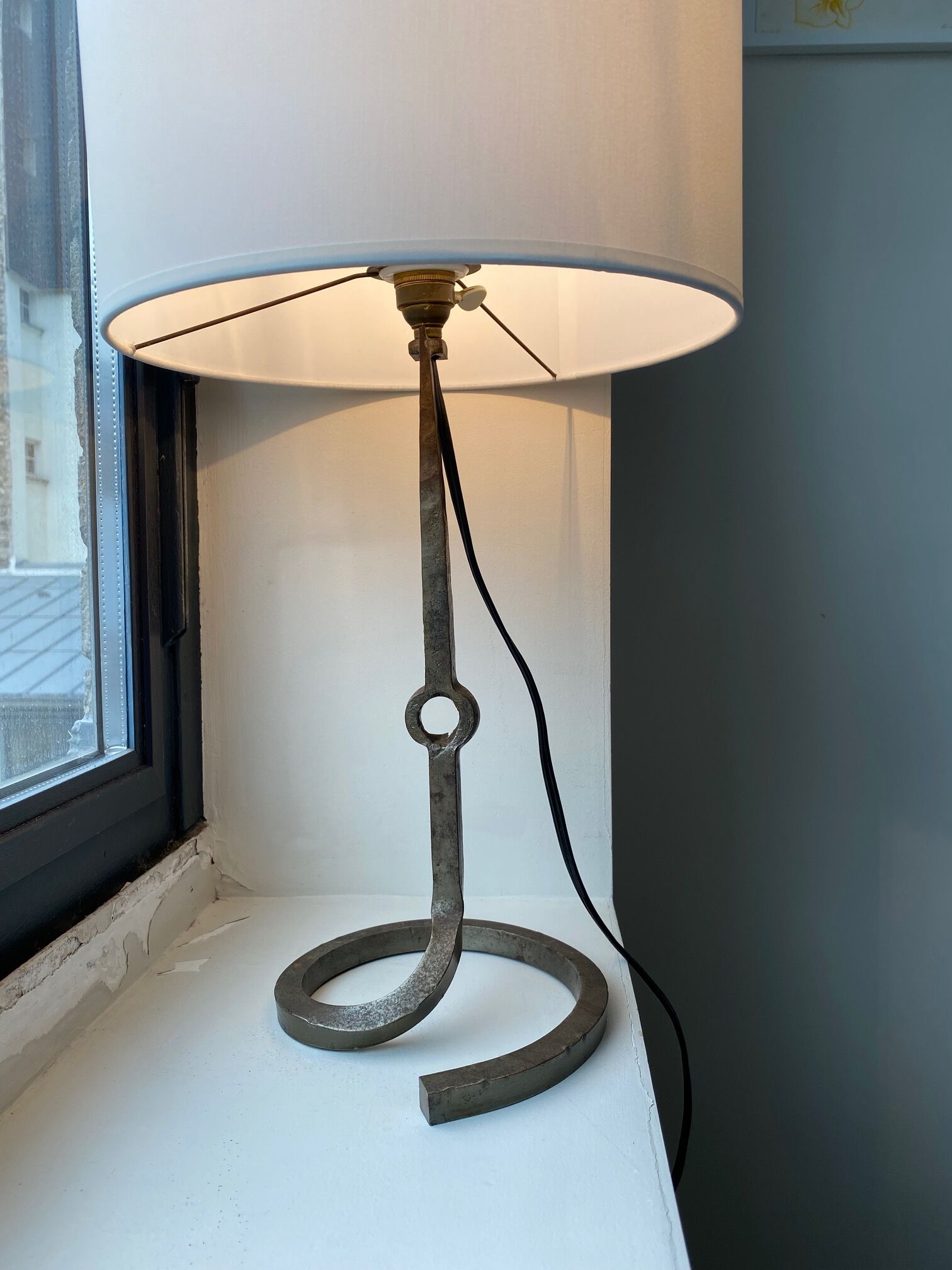 Wrought iron lamp