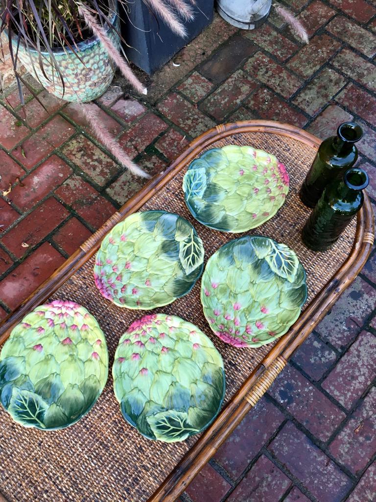 5 plates "artichoke"