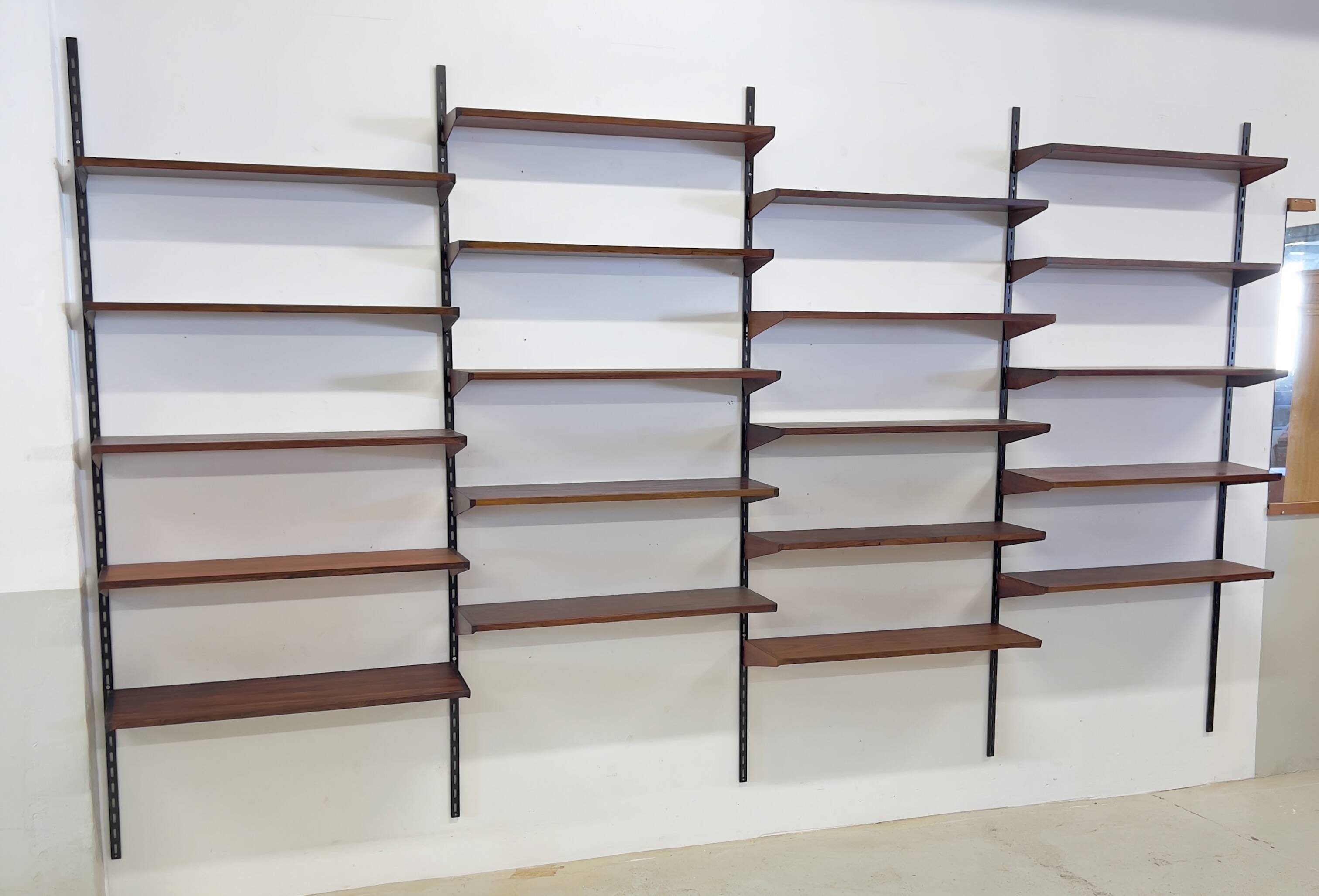 Rosewood Modular Wall System By Kai Kristiansen For Feldballes