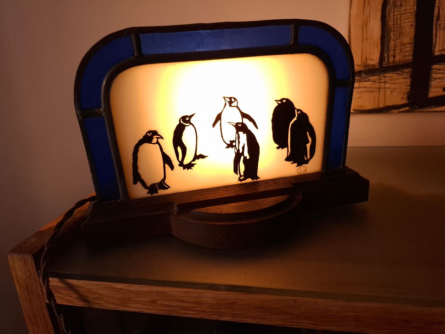 Art Deco glass lamp