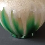 Art Nouveau stoneware vase with crystallization
