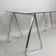 Table tréteaux en chrome