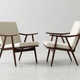 Boucle armchairs, Boomerang model 60s