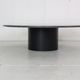 Mid-century  granite stone round coffee table, 1970's italy