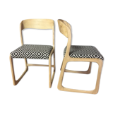 Set of 2 Baumann sled chairs