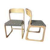 Lot de 2 chaises Baumann traineau
