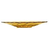 Art Deco Fruit Bowl Amber Pressed Glass Fait en Belgique