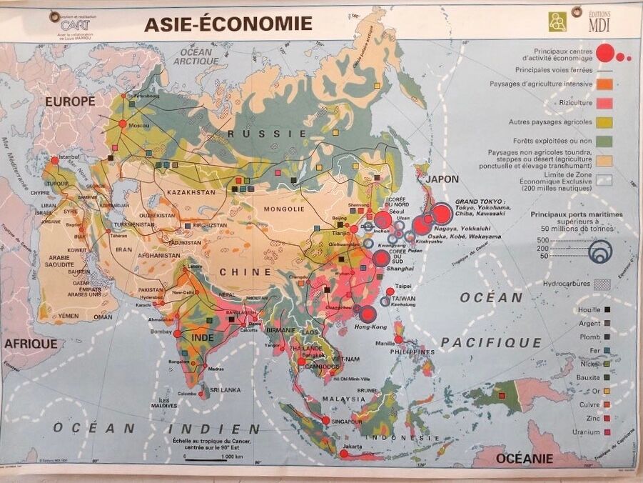 School map of Asia
